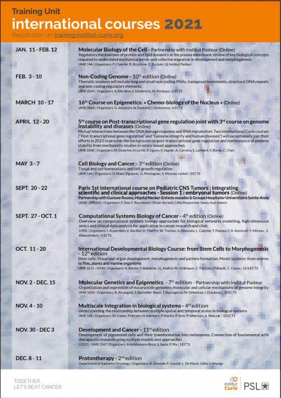 International Courses 2021poster